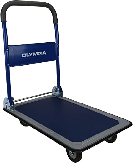 Olympia Tools - 350LB Capacity Platform Hand Truck (Charcoal/Blue)