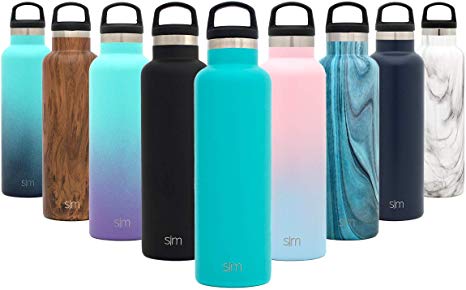 Simple Modern Ascent Water Bottle - Narrow Mouth, Vacuum Insulated, Double Wall, 18/8 Stainless Steel Powder Coated