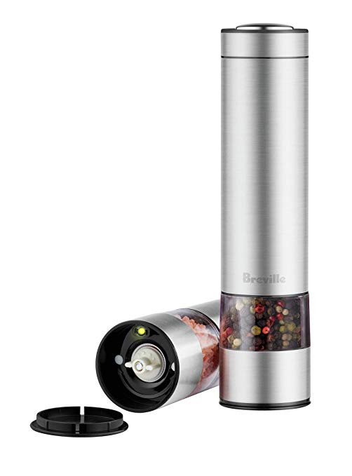 Breville Salt and Pepper Mills, Brushed Stainless Steel, LSP200BSS