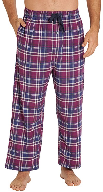 EVERDREAM Sleepwear Mens Flannel Pajama Pants, Long 100% Cotton PJ Bottoms