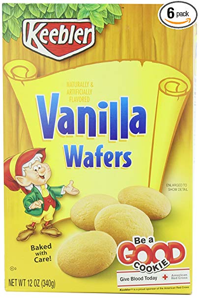 Keebler Golden Vanilla Wafers, 12-Ounce Boxes (Pack of 6)