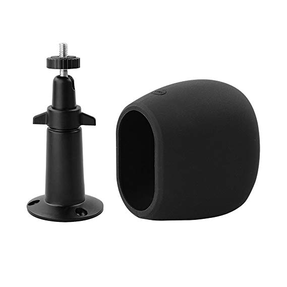 XCSOURCE Adjustable Indoor/Outdoor Security Camera Wall Mount   Black Silicone Skin Case for Arlo Smart Wireless Cameras OS882