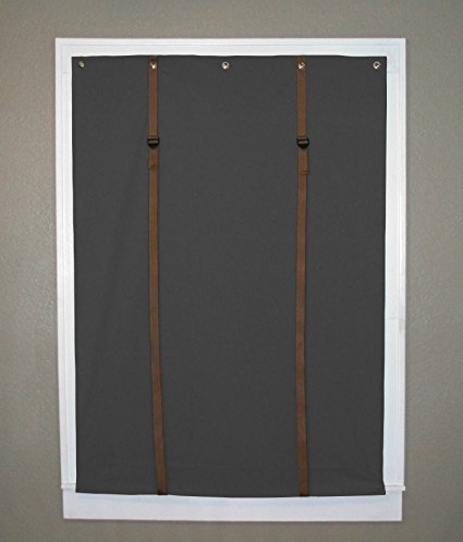 Soundproof, Thermal, Blackout Curtains By Residential Acoustics (Black and Tan, Medium: 35"W x 60"L)
