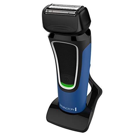 Remington PF7600 Comfort Series Aqua Fully Waterproof 60 Min Usage Foil Shaver, Blue/Black