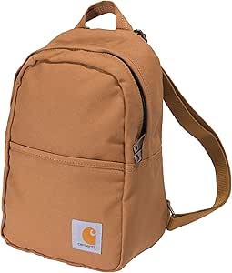 Carhartt Classic Mini, Durable, Water-Resistant Adjustable Shoulder Straps, Everyday Backpack Brown, One Size