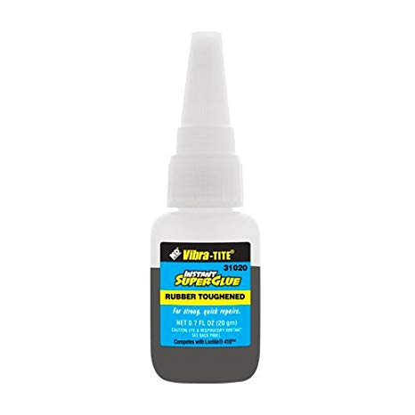 Vibra-TITE 310 Toughened Superglue: Gap Filling Black - 20 gm bottle