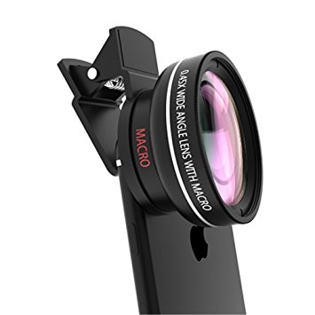 Mengde HD Camera Lens Kit for iPhone 7 plus 6s Plus / 5s Samsung LG Cell Mobile Phone (0.45x Super Wide Angle, 12.5x Super Macro Lenses)