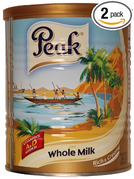 Peak Instant Full-Cream Dry Whole Milk Powder, 400-Grams (Pack of 2)
