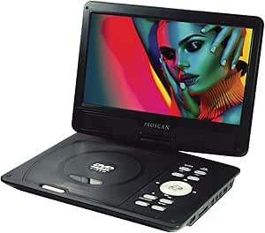 Proscan PDVD1030 10-in. Portable Swivel-Screen DVD Player with Remote and Earphone