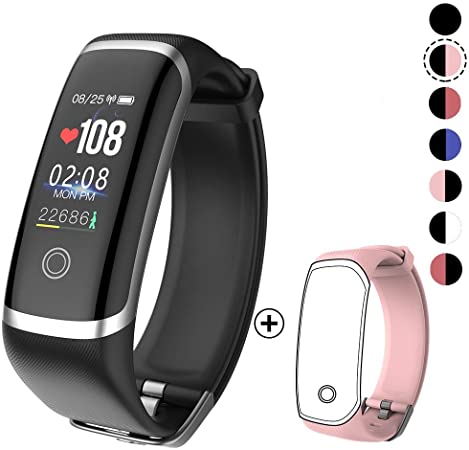 Fitness Tracker, Activity Tracker Watch with Heart Rate Monitor,IP67 Waterproof Smart Watch with Step Counter, Calorie Counter, Pedometer Watch for Kids Women and Men