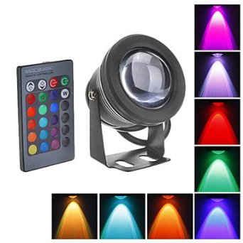 RC 10W Waterproof Outdoor RGB Light LED Flood Light with Remote Control