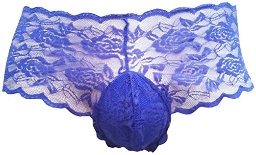 K-Men Sissy Pouch Panties Sexy Men's Lace Thong G-String Brief Hipster Underwear