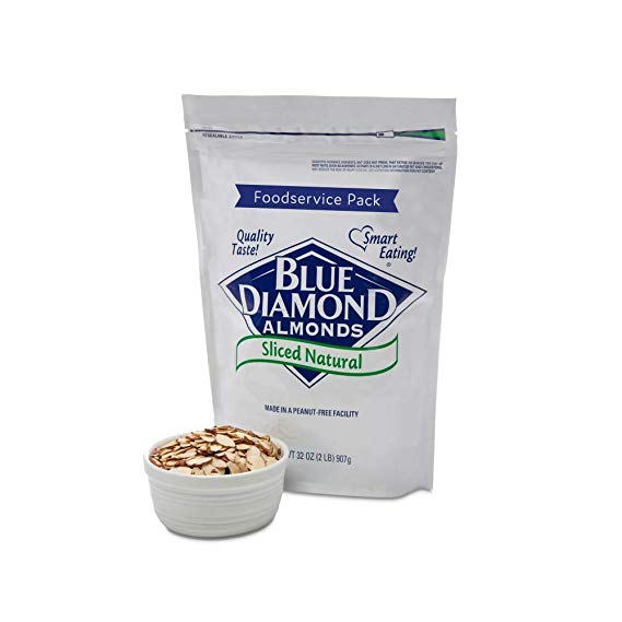 Blue Diamond Almonds Natural Sliced Foodservice Pack, 2 Pound