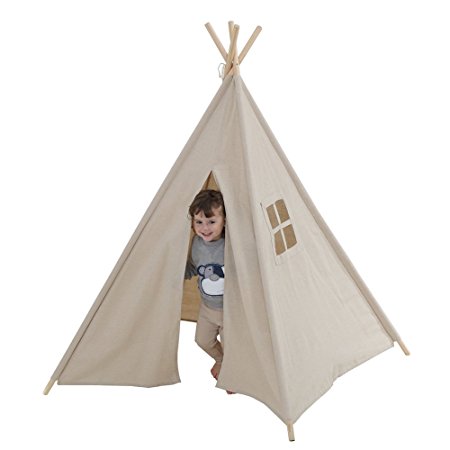 Dream House Fun Kids Indoor Play Indian Teepee Tent Preschool Hideway and Hideout Wigwam Tent