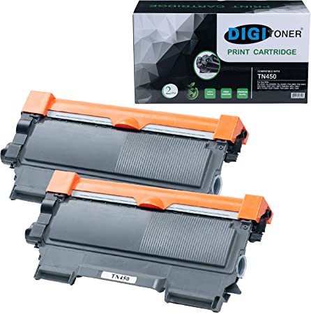 TonerPlusUSA Compatible Toner Cartridge Replacement for Brother TN450 ( Black , 2-Pack )