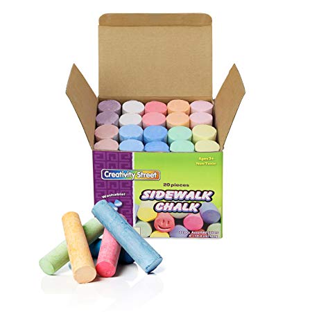Chenille Kraft Company Sidewalk Chalk, Assorted Colors, Box Of 20