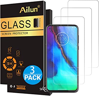 Ailun Screen Protector for Moto G Stylus &G Power&G8 Power,6.4 inch Display,3 Pack Tempered Glass 9H Hardness Ultra Clear Bubble Free Anti-Scratch Fingerprint Oil Stain Coating Case Friendly