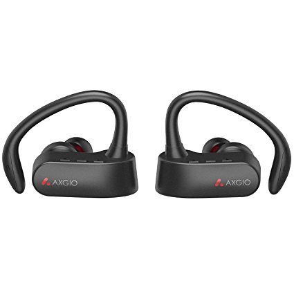 AXGIO AH-T1 True Wireless Earbuds,Waterproof Sport Earphones,Bluetooth 4.2 Bass-Enhanced Stereo In-Ear Headphones with Mic for iPhone,Samsung,Android Cellphones