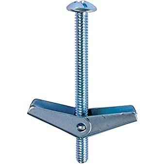 L.H. Dottie TB43DS Toggle Bolt, Mushroom Head, Slotted/Square, 1/4-Inch-20 TPI by 3-Inch Length, Zinc Plated, 50-Pack