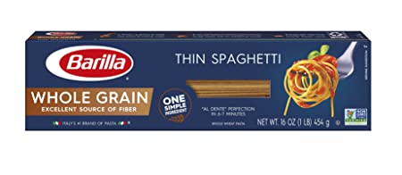 Barilla Whole Grain Pasta, Thin Spaghetti, 16 Ounce