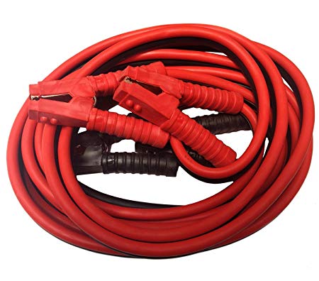 Premium Heavy Duty Jumper Booster Cables No Tangle Design (800 Amp 1 Gauge 25 Feet)