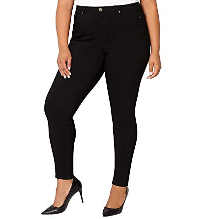 1826 Stretchy Black Denim Jeans Womens Plus Size Pants Skinny Leg PL-880