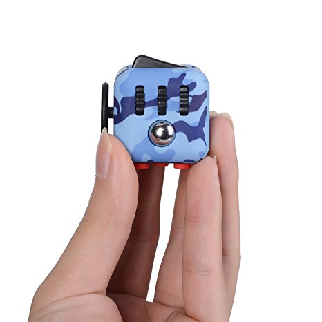 Xingqijia Focus Cube for Kids and Adults,Relieves Stress & Anxiety Attention Toys, ADHD/Smooth Feeling/Pocket Size - Blue Camouflage