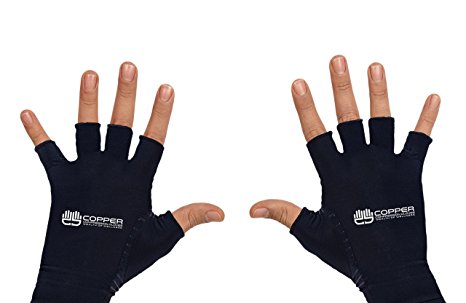 Wealth of Wellness Copper Compression Gloves for Rheumatoid Arthritis, Pain Relief, and Therapy Associated With Symptoms Of Carpal Tunnel Disorders
