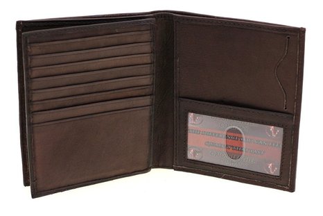 Paul & Taylor Men's Leather Hipster Center Flap Bifold Wallet - Multiple Colors!