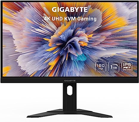 Gigabyte M27U 27" 160Hz 2160P UHD KVM Gaming Monitor, 3840 x 2160 4k SS IPS Display, 1ms (MPRT) Response Time, 95% DCI-P3, HDR, FreeSync Premium Pro, 1x DP 1.4, 2X HDMI 2.1, 3X USB 3.2, 1x USB Type-C