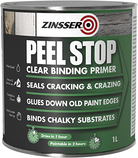 Zinsser ZINPSP1L PSP1L Peel Stop Clear Binding Primer Paint 1 Litre, 1L