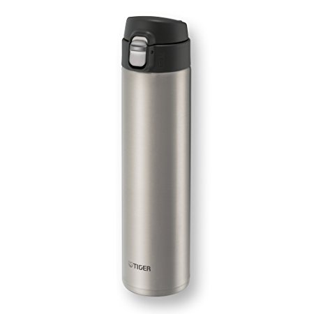 Tiger MMJ-A060 XC Vacuum Insulated Stainless Steel Travel Mug with Flip Open Lid, Double Wall, 20 Oz, Silver