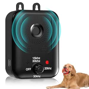 Anti Barking Devices, Auto Barking Control Devices with 3 Modes, Effective Stop Barking Dog Devices for Indoor & Outdoor Use, Rechargeable Ultrasonic Dog Bark Box Barking Deterrent Devices H