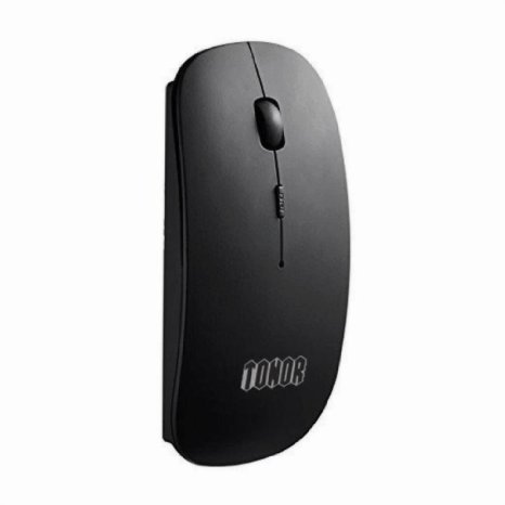 Tonor Rechargeable Bluetooth Mouse Ultra Thin Wireless MouseBlack-Newest VesionPower Revolution