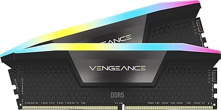 CORSAIR VENGEANCE RGB DDR5 RAM 64GB (2x32GB) 6600MHz CL32 Intel XMP iCUE Compatible Computer Memory - Black (CMH64GX5M2B6600C32)