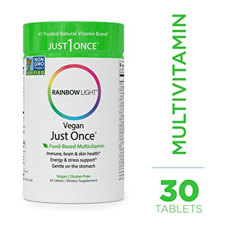 Rainbow Light - Just Once Multivitamin - Food-based, Natural Ingredients, Provides Key Vitamins, Minerals, Antioxidant Protection, Supports Energy, Digestion, Skin, Eye and Immune Health - 30 Tablets