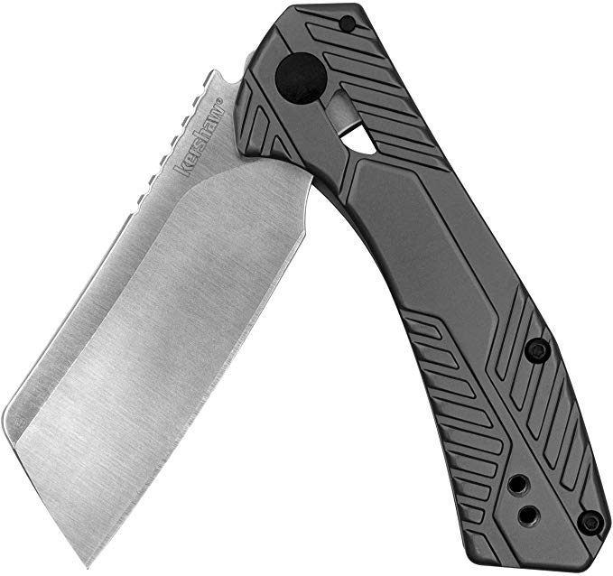 Kershaw Static Cleaver Pocket Knife, 2.8 Inch Blade, Manual Open Every Day Carry (3445)