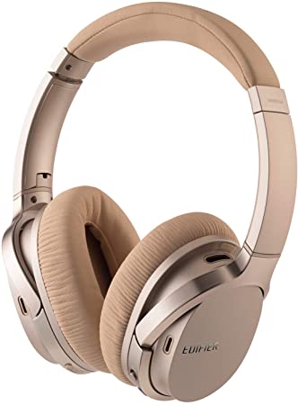 Edifier W860NB Active Noise Cancelling Over-Ear Bluetooth aptX Headphones with Smart Touch - Gold