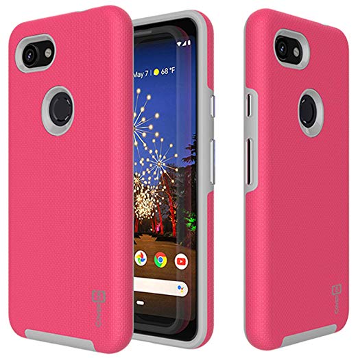 CoverON Slim Protective Hybrid Rugged Series for Google Pixel 3A Case, Hot Pink