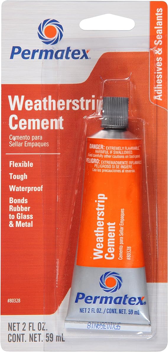 Permatex 80328 Weatherstrip Cement, 2 oz.