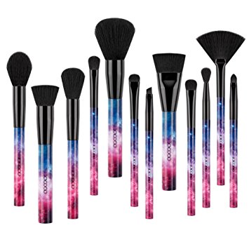 Docolor Colorful Rainbow Makeup Brushes (Fantasy Star Set 12Pcs)