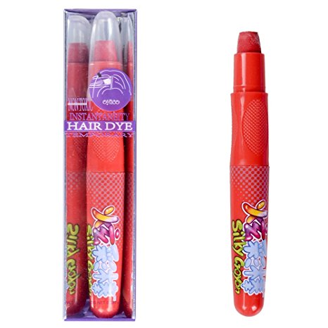 Elera Kids Temporary Hair Color Chalk Pen Girls Boys Hair Color Dye for Party, Home Use (red)