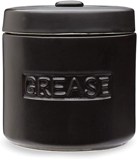 Fox Run 48764 Grease Container, 5 x 5 x 5.5 inches, Black