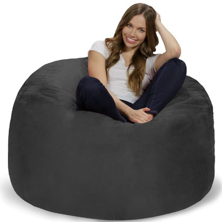 Chill Bag - Bean Bags Memory Foam Bean Bag Chair 4-Feet Charcoal