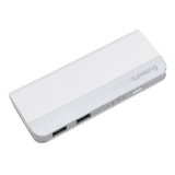Lumsing Harmonica Series Dual-usb Portable Battery Charger 10400mah External Power Bank for Iphone 6s 6 Plus 6 5s 5 Ipad Air Mini Samsung Galaxy S6 Edge S6 S5 Nexus HTC Gopro and More White