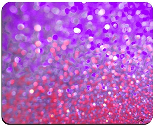 Rainbow Glitter Background Non-Slip Rubber Mousepad Gaming Mouse Pad Mat 01
