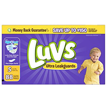 Luvs Ultra Leakguards Diapers Size 5 88 count