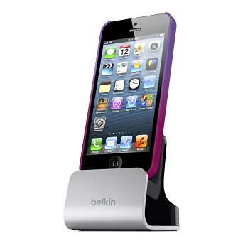 Belkin F8J057bt Cradle with Audio Port for iPhone 5/5s,iPod Touch 5th Generation - Silver