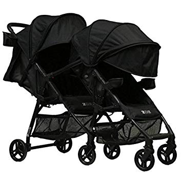 ZOE XL1 Best Tandem Lightweight Travel & Everyday Umbrella Stroller System (Black)