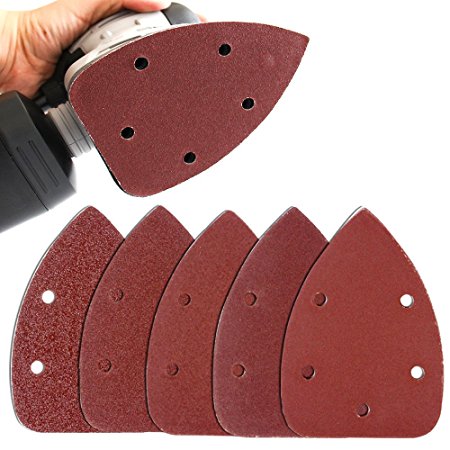 Coceca 50pcs Mouse Detail Sander Sandpaper Sanding Paper Assorted 40 80 120 180 240 Grits